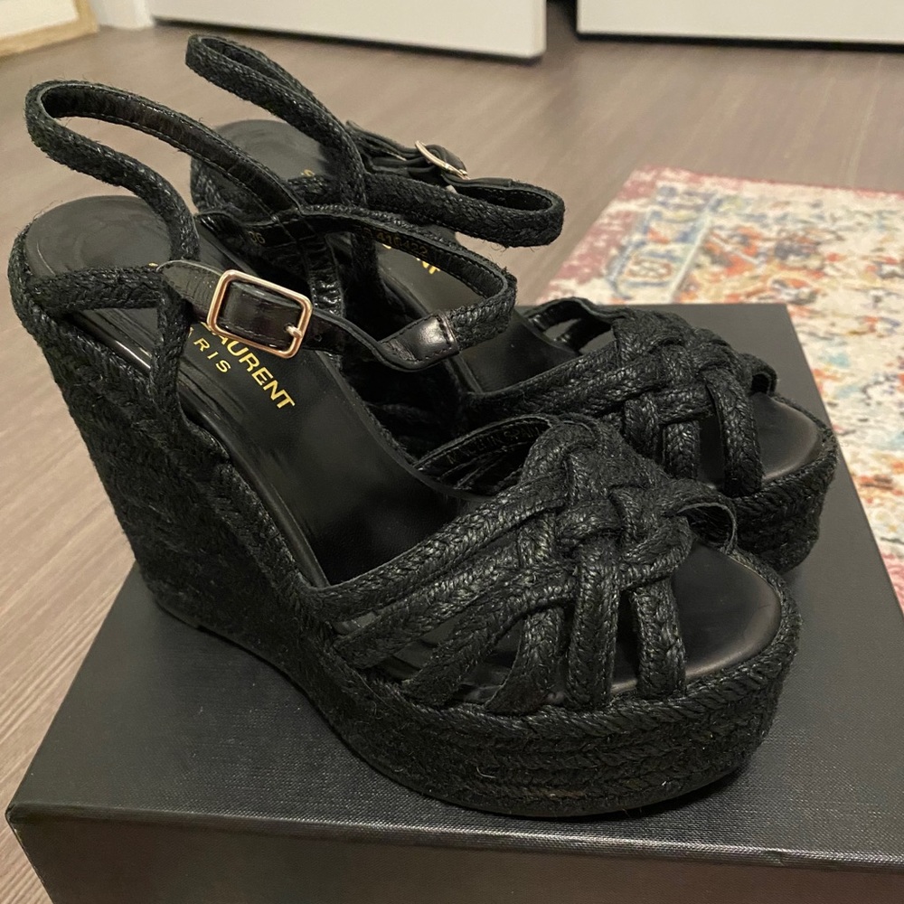 Saint laurent wedge sandals
